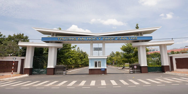 Can Tho University campus with Mekong River view
